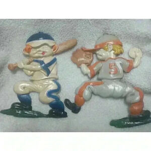 Set of 2 Vintage Sexton Metal Baseball Wall Plaques Hanging Decor Kids/Boys